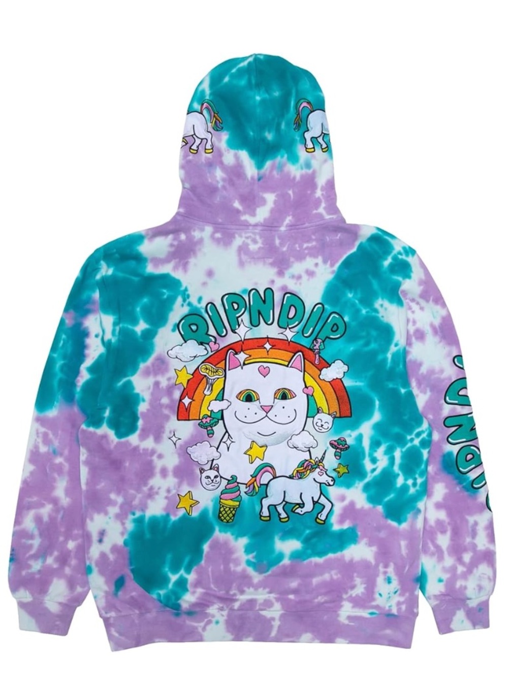 RARE RIPNDIP Nermland Embroidered Tie-Dye Hoodie